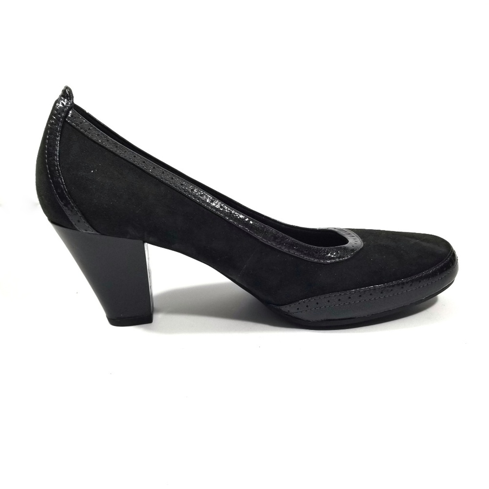 Clarks Artisan Tige De Cuir Black Suede Heel / 8